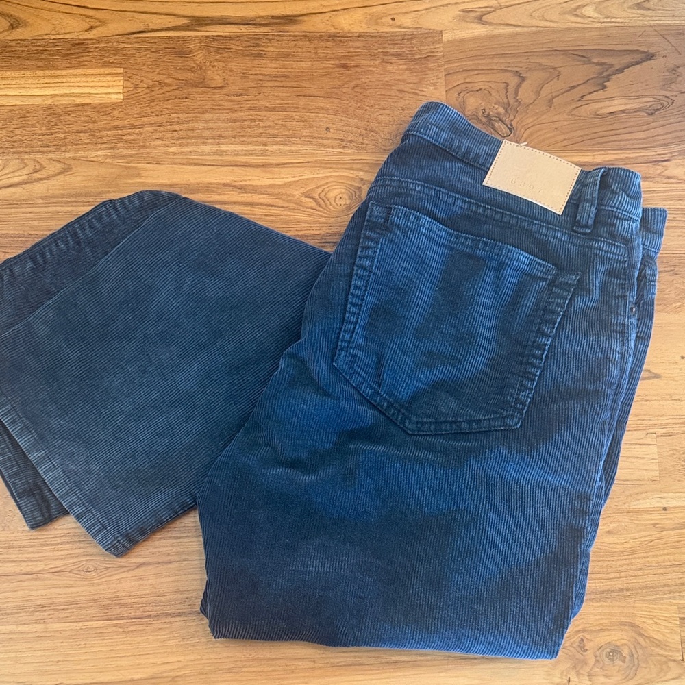 6396 Dark Blue Corduroy Pants